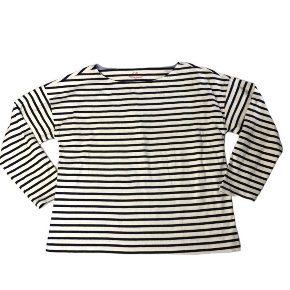 VINEYARD VINES Boatneck Striped Chambray Top size M